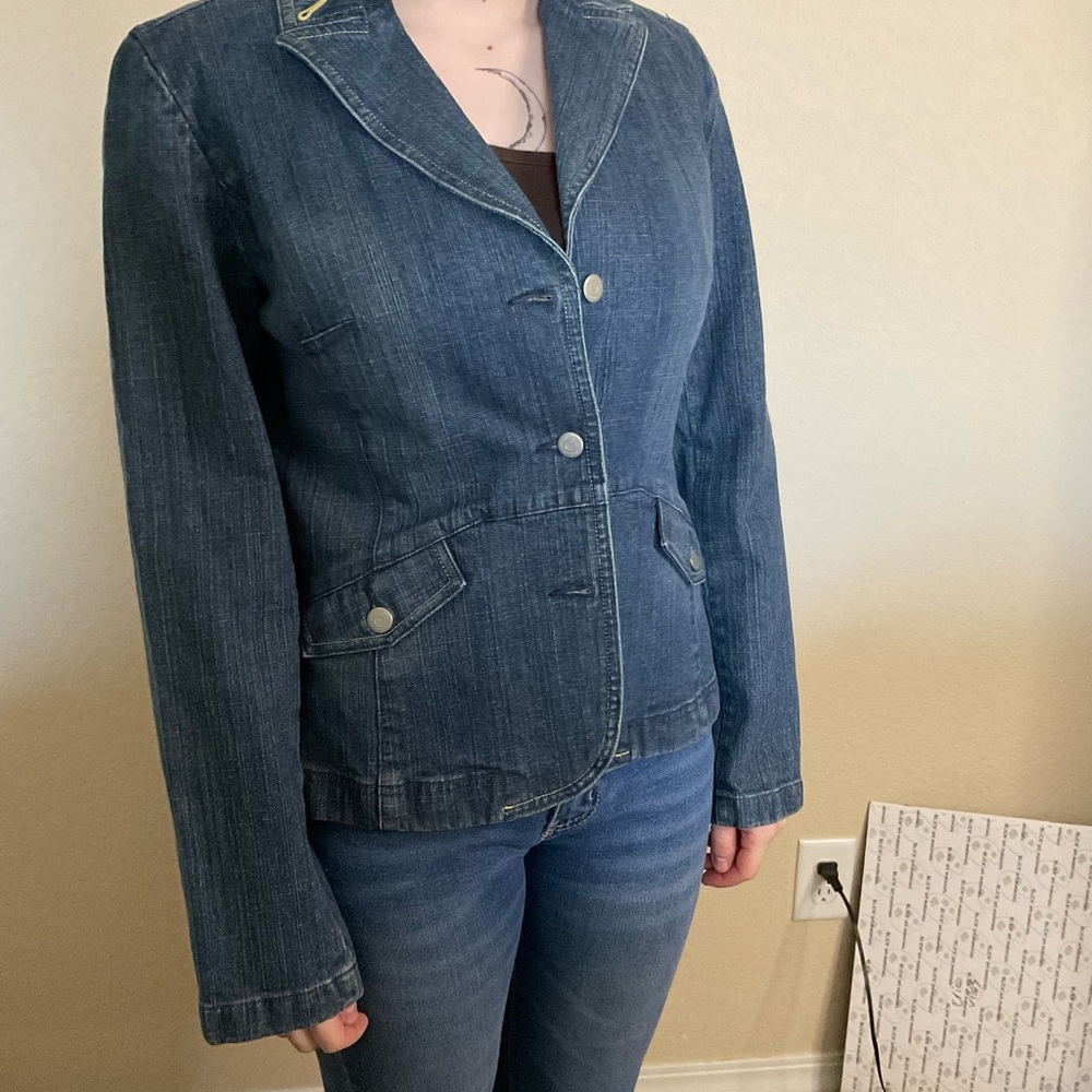 Loft Denim blazer Loft Women's Denim Jacket size 8 * Y2K fashion
* 2000s style